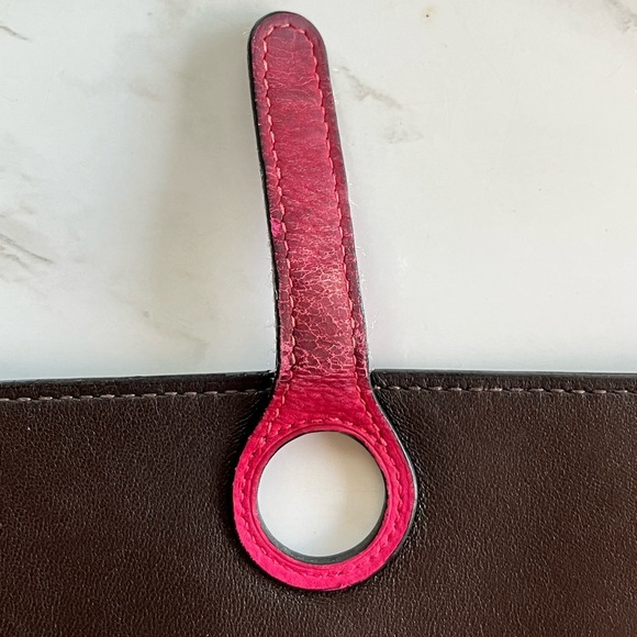 HERMES Dogon Duo Bi-color Suede Eversoft Chocolate/Rose wallet - Picture 7 of 12